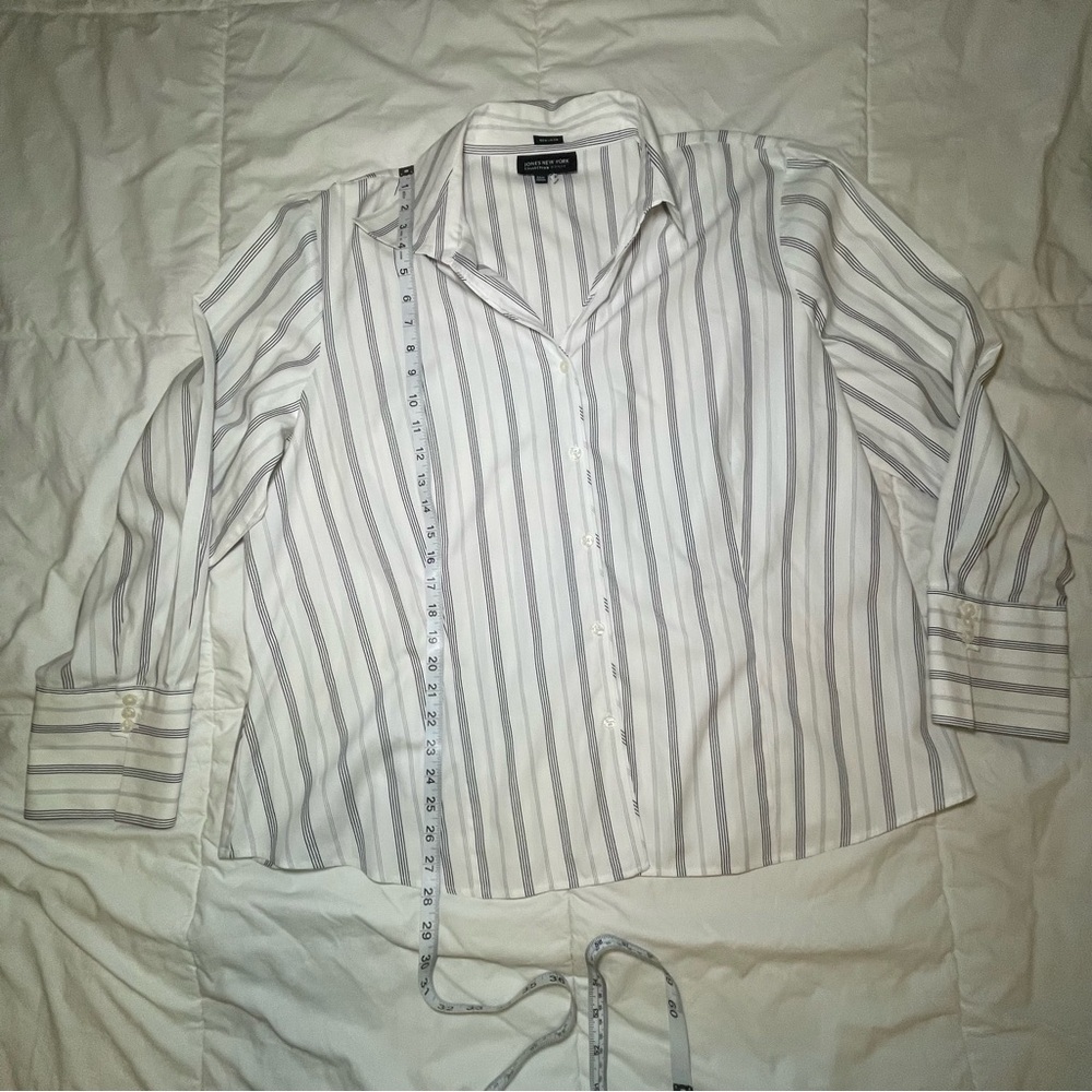 Women’s Jones NY Striped Button-Down Shirt - Picture 4 of 13